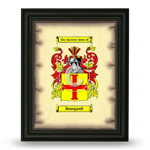 Bourgault Coat of Arms Framed - Black