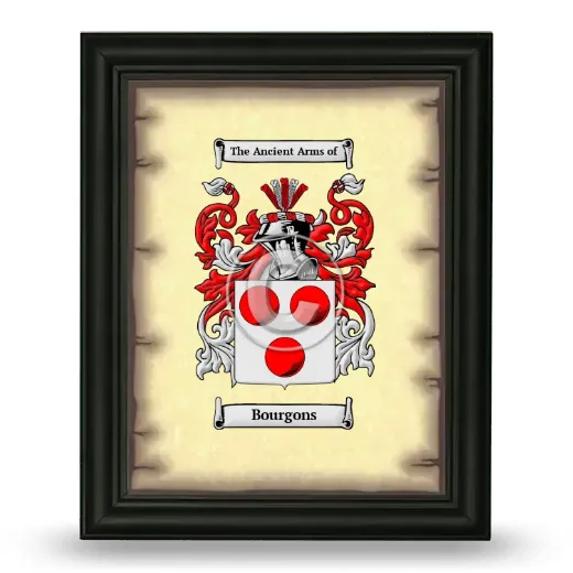 Bourgons Coat of Arms Framed - Black