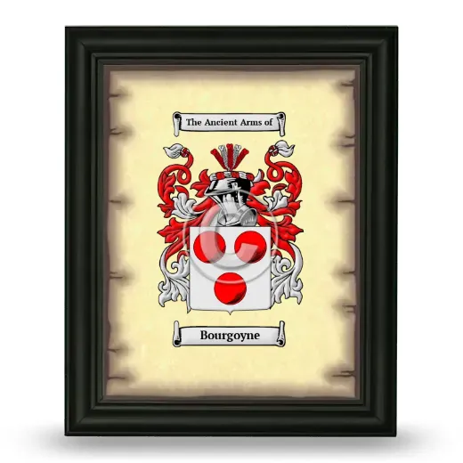 Bourgoyne Coat of Arms Framed - Black