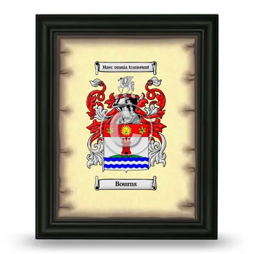 Bourns Coat of Arms Framed - Black