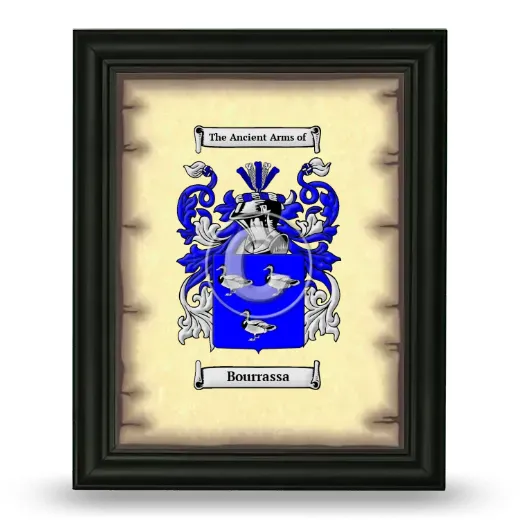 Bourrassa Coat of Arms Framed - Black