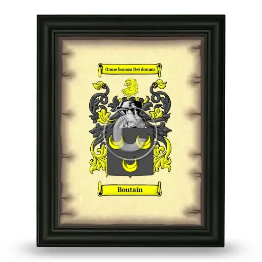 Boutain Coat of Arms Framed - Black