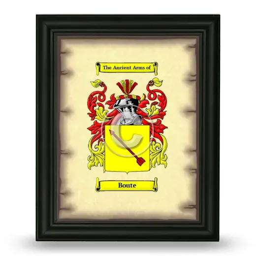 Boute Coat of Arms Framed - Black