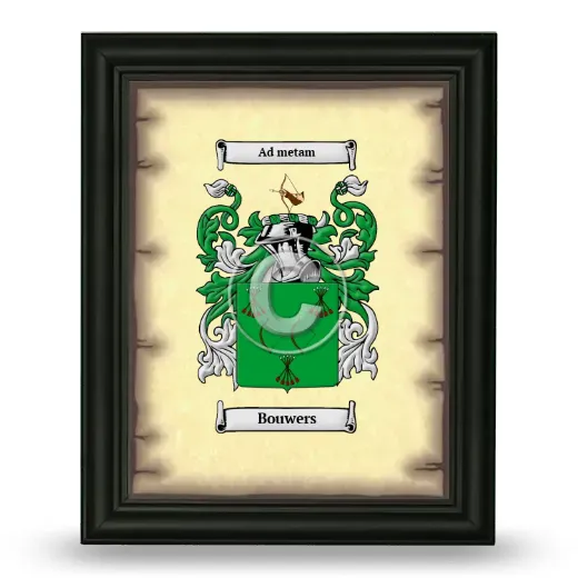 Bouwers Coat of Arms Framed - Black
