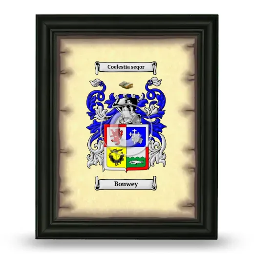 Bouwey Coat of Arms Framed - Black