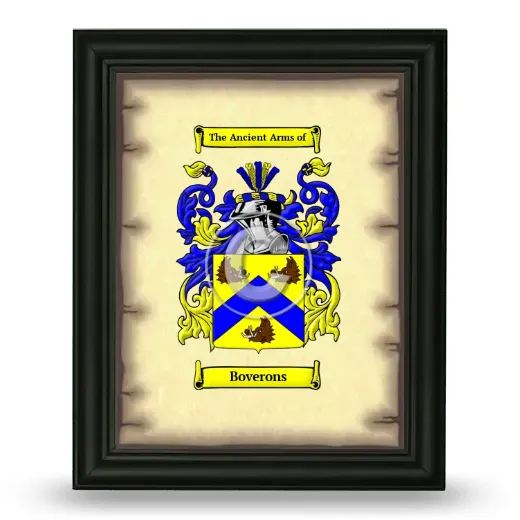 Boverons Coat of Arms Framed - Black