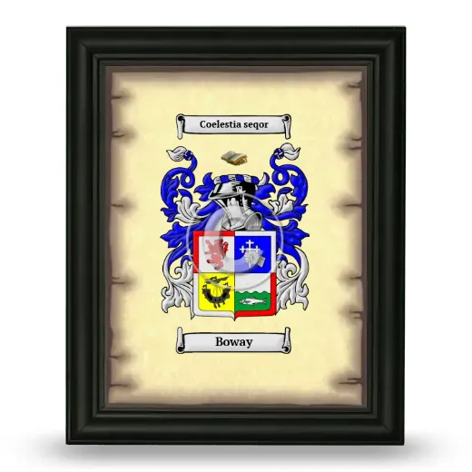 Boway Coat of Arms Framed - Black