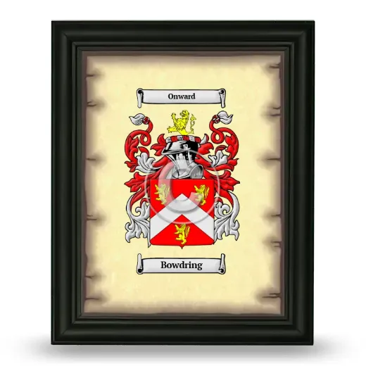 Bowdring Coat of Arms Framed - Black