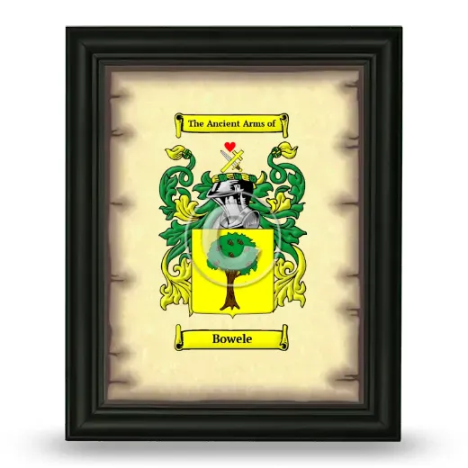 Bowele Coat of Arms Framed - Black