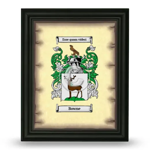 Bowne Coat of Arms Framed - Black
