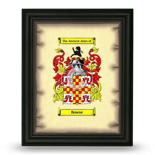 Bowse Coat of Arms Framed - Black