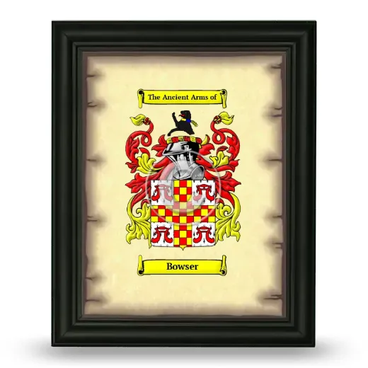 Bowser Coat of Arms Framed - Black
