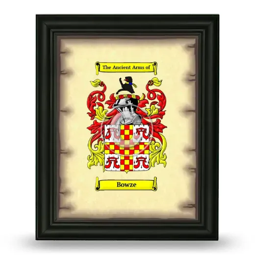 Bowze Coat of Arms Framed - Black