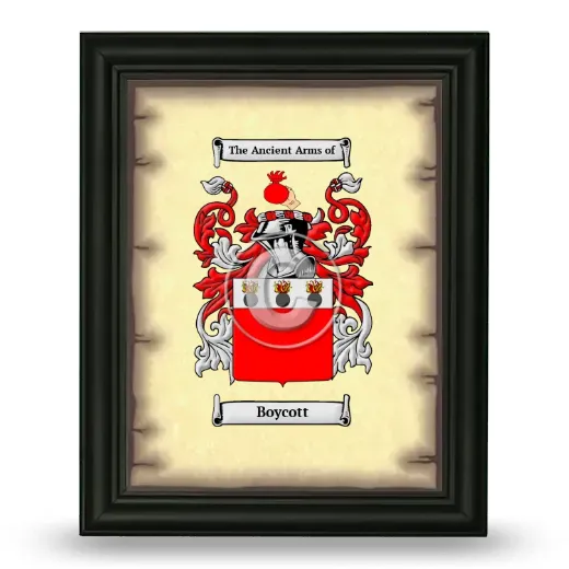 Boycott Coat of Arms Framed - Black