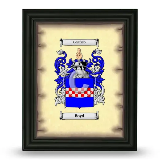 Boyd Coat of Arms Framed - Black