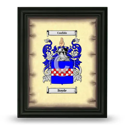 Boyde Coat of Arms Framed - Black