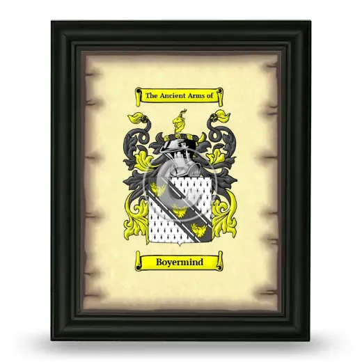 Boyermind Coat of Arms Framed - Black