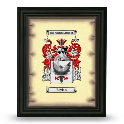 Boylan Coat of Arms Framed - Black