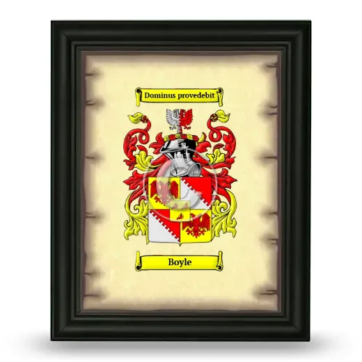 Boyle Coat of Arms Framed - Black