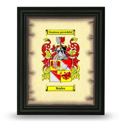 Boyles Coat of Arms Framed - Black