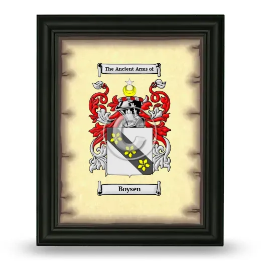 Boysen Coat of Arms Framed - Black