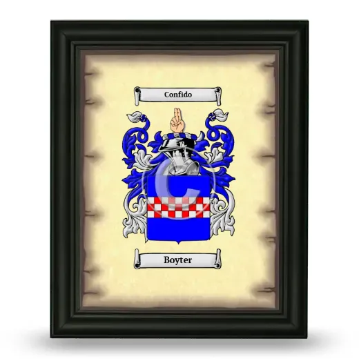 Boyter Coat of Arms Framed - Black