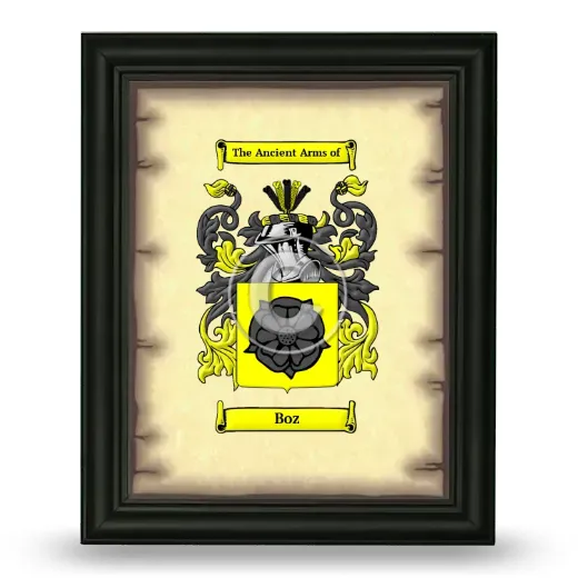 Boz Coat of Arms Framed - Black