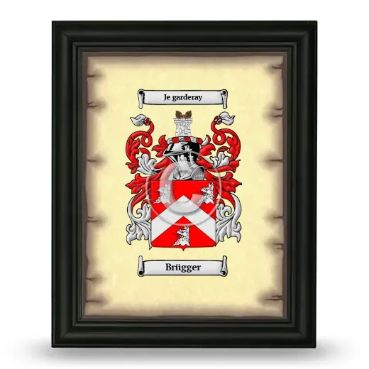 Brügger Coat of Arms Framed - Black