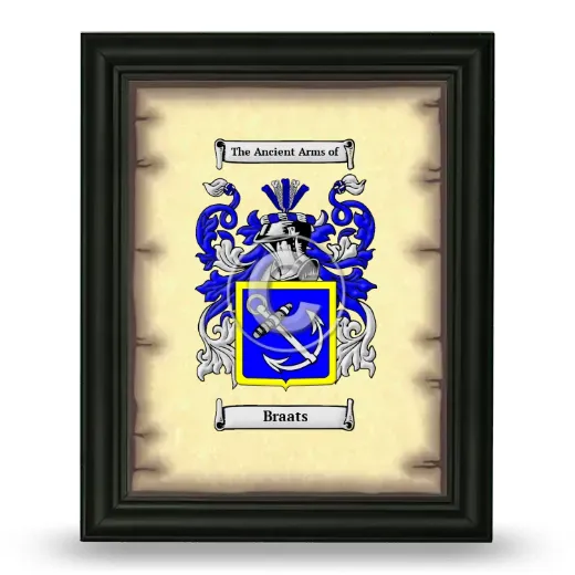 Braats Coat of Arms Framed - Black
