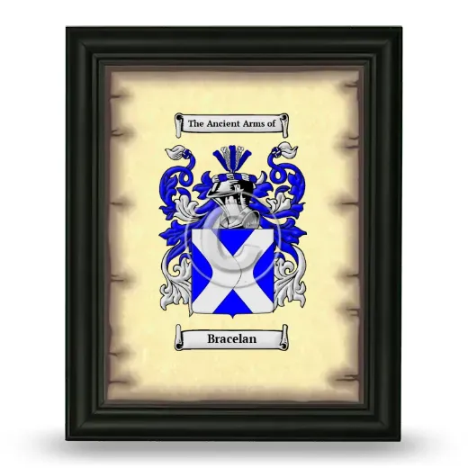 Bracelan Coat of Arms Framed - Black