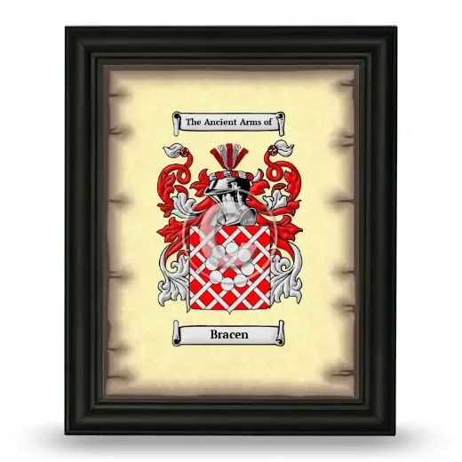Bracen Coat of Arms Framed - Black