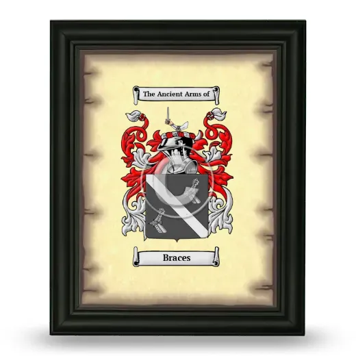 Braces Coat of Arms Framed - Black