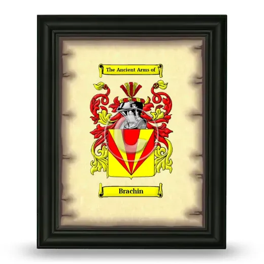 Brachin Coat of Arms Framed - Black