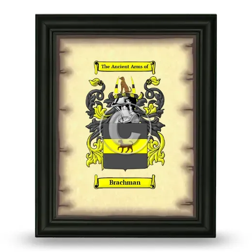 Brachman Coat of Arms Framed - Black
