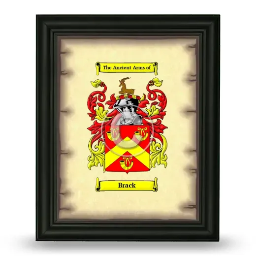 Brack Coat of Arms Framed - Black