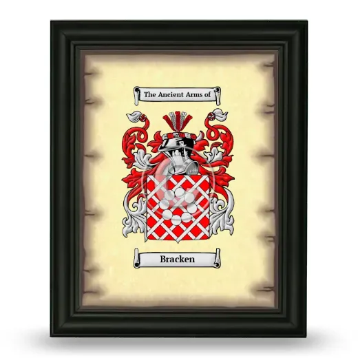 Bracken Coat of Arms Framed - Black