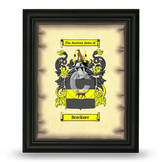 Brackner Coat of Arms Framed - Black