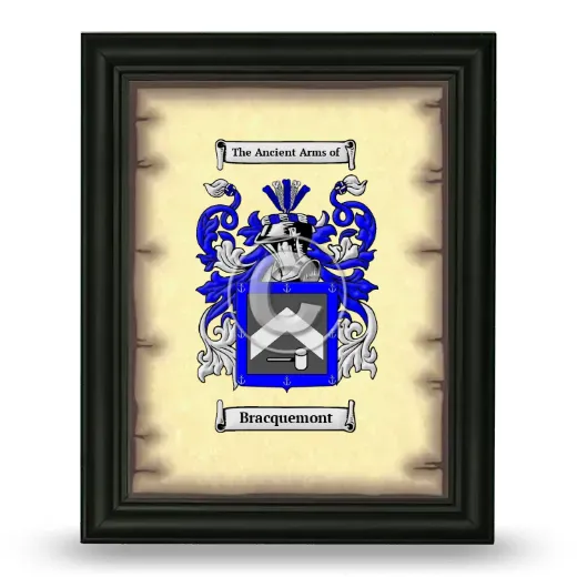 Bracquemont Coat of Arms Framed - Black