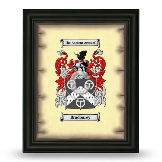 Bradbarey Coat of Arms Framed - Black
