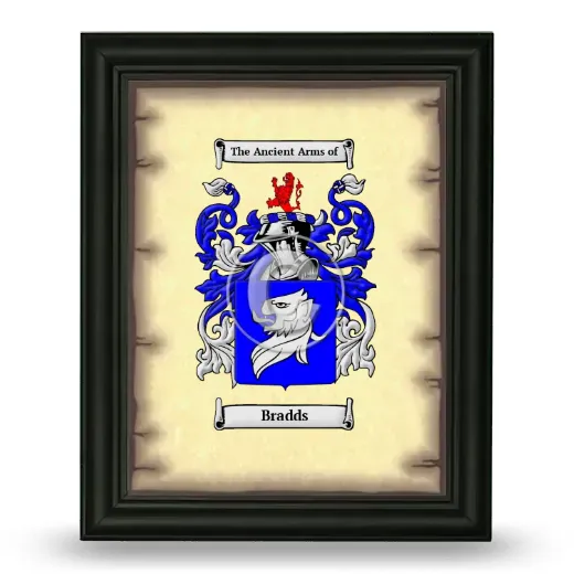 Bradds Coat of Arms Framed - Black