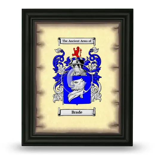 Brade Coat of Arms Framed - Black