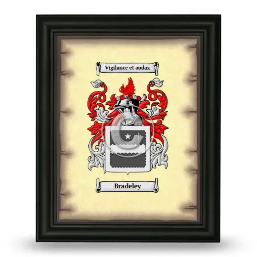 Bradeley Coat of Arms Framed - Black