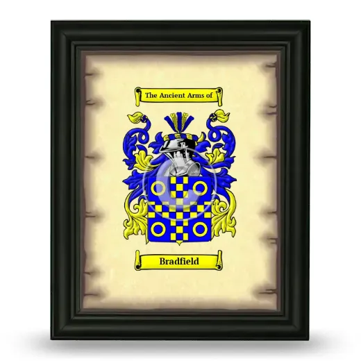 Bradfield Coat of Arms Framed - Black