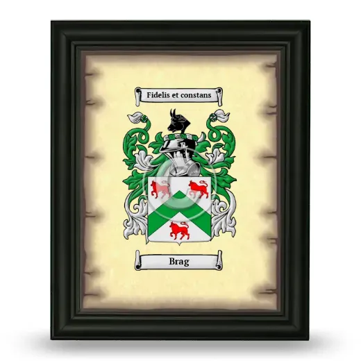Brag Coat of Arms Framed - Black