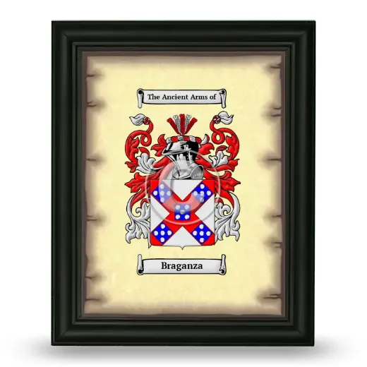 Braganza Coat of Arms Framed - Black
