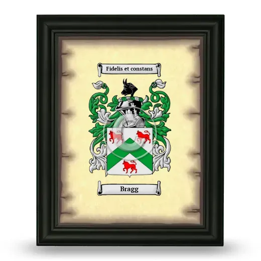 Bragg Coat of Arms Framed - Black