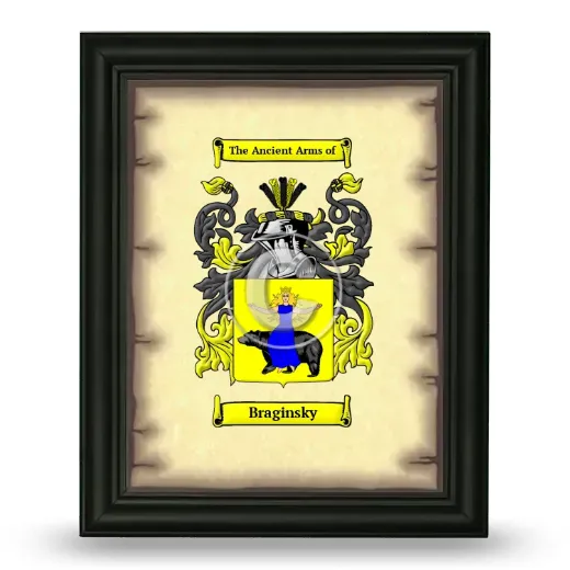 Braginsky Coat of Arms Framed - Black