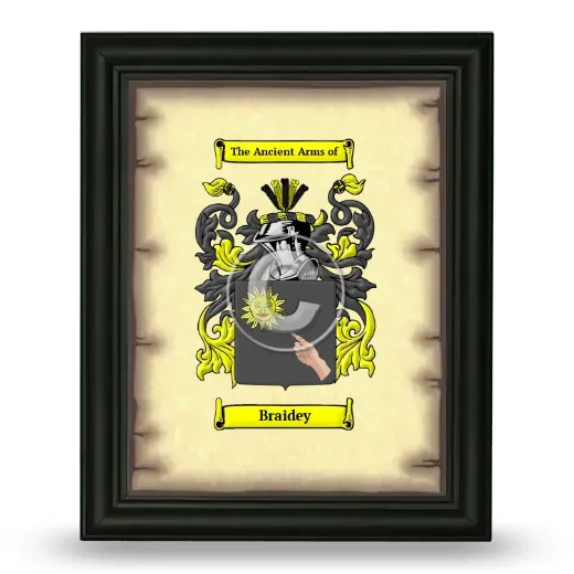 Braidey Coat of Arms Framed - Black