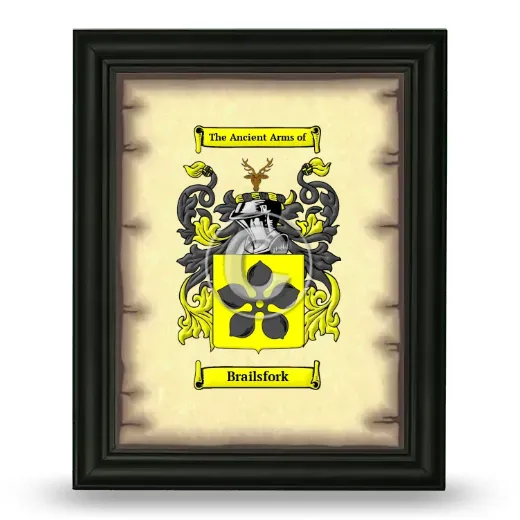 Brailsfork Coat of Arms Framed - Black