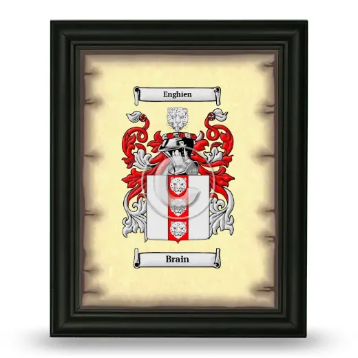 Brain Coat of Arms Framed - Black